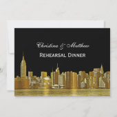 NYCスカイラインシルエットリハーサルディナー 招待状 (裏面)
