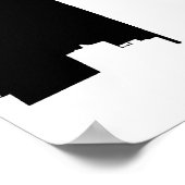 NYCスカイラインシルエット卒業パーティーバナーWht ポスター (角)