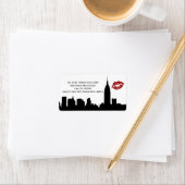 NYCスカイラインシルエット、キスESB #1H BWアドレスラベル ラベル (インサイチュ)