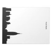 NYCスカイラインシルエット ノートパッド (正面)