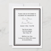 NYCスカイラインシルエット#2 DIY婚約 招待状 (裏面)