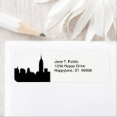 NYCスカイラインシルエット、ESB #1 ラベル (インサイチュ)