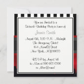 NYCスカイラインシルレッドスカイブラッストライプクWHT16 招待状 (裏面)