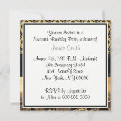 NYCスカイラインセピアB5 Blkリブダマスクスウィート16 Invite 招待状 (裏面)