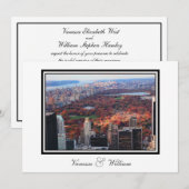 NYCスカイラインセントラルパークAbove Wedding Invite 招待状 (正面/裏面)