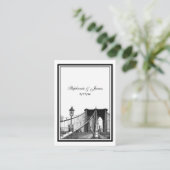 NYCスカイラインバックリンブリッジ#2エッチングされた座席表#2 プレイスカード (スタンド正面)