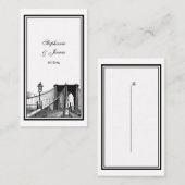 NYCスカイラインバックリンブリッジ#2エッチング座席表 プレイスカード (正面/裏面)