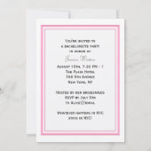 NYCスカイラインピンクシルエット#2 DIYバチェロレッテ 招待状 (裏面)