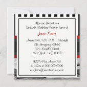 NYCスカイラインブルックリンブリッジボート2 Sweet 16招待状 招待状 (裏面)