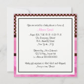 NYCスカイラインブルックリンブリッジボート3Hベビーシャワー 招待状 (裏面)