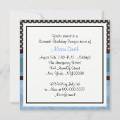 NYCスカイラインブルックリンブリッジボート4 Sweet 16 招待状 (裏面)