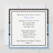 NYCスカイラインブルックリンブリッジボート4Pブライダルシャワー 招待状 (裏面)