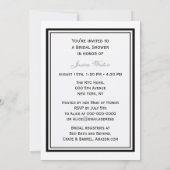 NYCスカイラインブルックリンブリッジ#2ブライダルシャワー 招待状 (裏面)