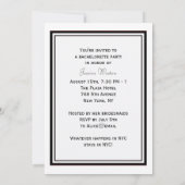 NYCスカイラインブルックリンブリッジ#2 DIYバチェロレッテ 招待状 (裏面)