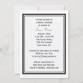 NYCスカイラインブルックリンブリッジ#2 DIYブライダル 招待状 (裏面)