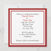 NYCスカイラインブルックリンブリッジBlkホワ結婚イト 招待状 (裏面)