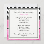 NYCスカイラインブルックリンブリッジBWパンクPブライダルシャワー 招待状 (裏面)