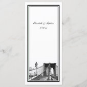 NYCスカイラインブルックリン橋#2エッチングフレーム メニュー (裏面)