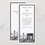 NYCスカイラインブルックリン橋#2エッチングフレーム メニュー (正面/裏面)