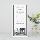 NYCスカイラインブルックリン橋#2エッチングフレーム メニュー (スタンド正面)