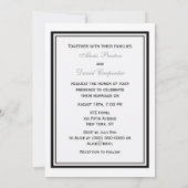 NYCスカイラインブルックリン結婚ブリッジ#2ズ 招待状 (裏面)