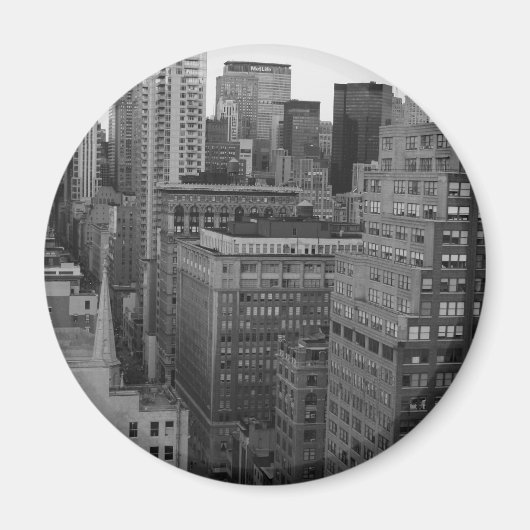 NYCスカイライン写真 マグネット (正面)