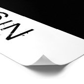 NYCスカイライン古いヴィンテージ写真モノクロ ポスター (角)