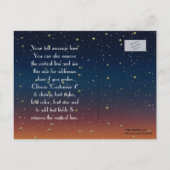 NYCスカイライン01エッチングされたサンセットスターリー日付を保存 案内ポストカード (裏面)