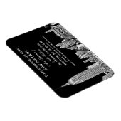 NYCスカイライン01エッチングDIY BGカラー日付を保存 マグネット (右側)