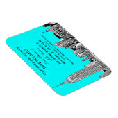 NYCスカイライン01エッチングDIY BGカラー日付を保存 マグネット (右側)