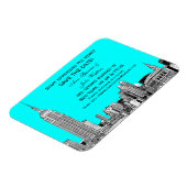 NYCスカイライン01エッチングDIY BGカラー日付を保存 マグネット (左側)