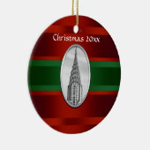 NYCスカイライン:クライスラー建物クリスマス#3 セラミックオーナメント (右)
