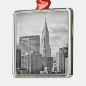 NYCスカイライン：クライスラー建物、Met Life BW メタルオーナメント (左)