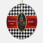 NYCスカイライン： Emp St建物クリスマス#5 セラミックオーナメント (左)