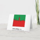 NYCスカイライン: ESBクリスマスシルエット シーズンカード (裏面)
