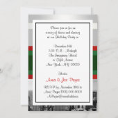 NYCスカイラインBW 05白、赤緑クリスマス 招待状 (裏面)