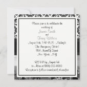 NYCスカイラインBW 431ダマスクウェディング招待状 招待状 (裏面)