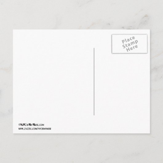 NYCスカイラインBW 431ダマスク日付ポストカードの保存 案内ポストカード (裏面)