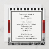 NYCスカイラインBW B2結婚式招待状F2 招待状 (裏面)