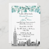 NYCスカイラインESBエッチユーカリ結婚ス 招待状 (正面/裏面)