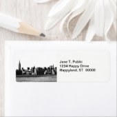 NYCスカイラインESB, East River View 001 ラベル (インサイチュ)