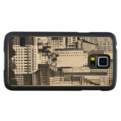 NYCスカイラインIX CarvedメープルGalaxy S5スリムケース (正面(横))