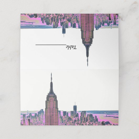 NYCスカイラカラフルイン#1エスコートカード プレイスカード (外部開封)