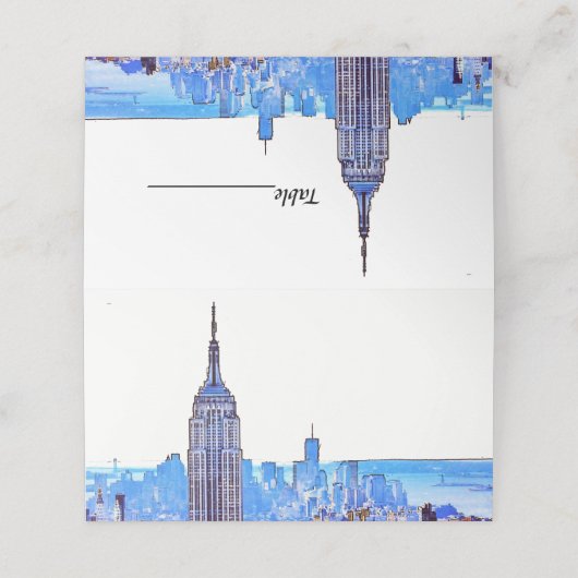 NYCスカイラカラフルイン#2エスコートカード プレイスカード (外部開封)