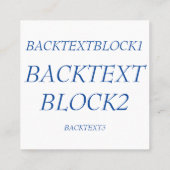 NYCスカイラモダンイングラフィック スクエア名刺 (裏面)