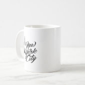NYCスクリプト文字 コーヒーマグカップ (正面左)