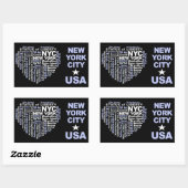 NYCスタンプ 長方形シール (シート)