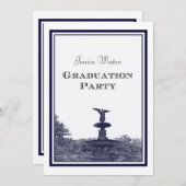 NYCセントラルパークベセスダフトDIY #2卒業 招待状 (正面/裏面)