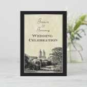 NYCセントラルパークレイクサンレモがエッチド結婚フス 招待状 (スタンド正面)