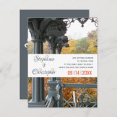 NYCセントラルパークレディースパビリオン結婚ズ セーブザデート (正面/裏面)